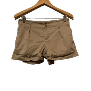 Banana Republic Womens Chinos Shorts Brown Stretch Ryan Fit Pockets Size 8